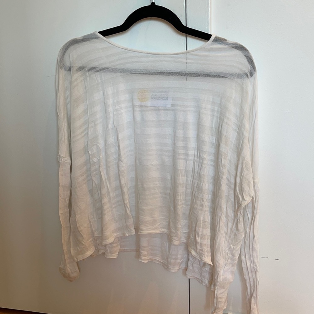 White burnout long sleeve